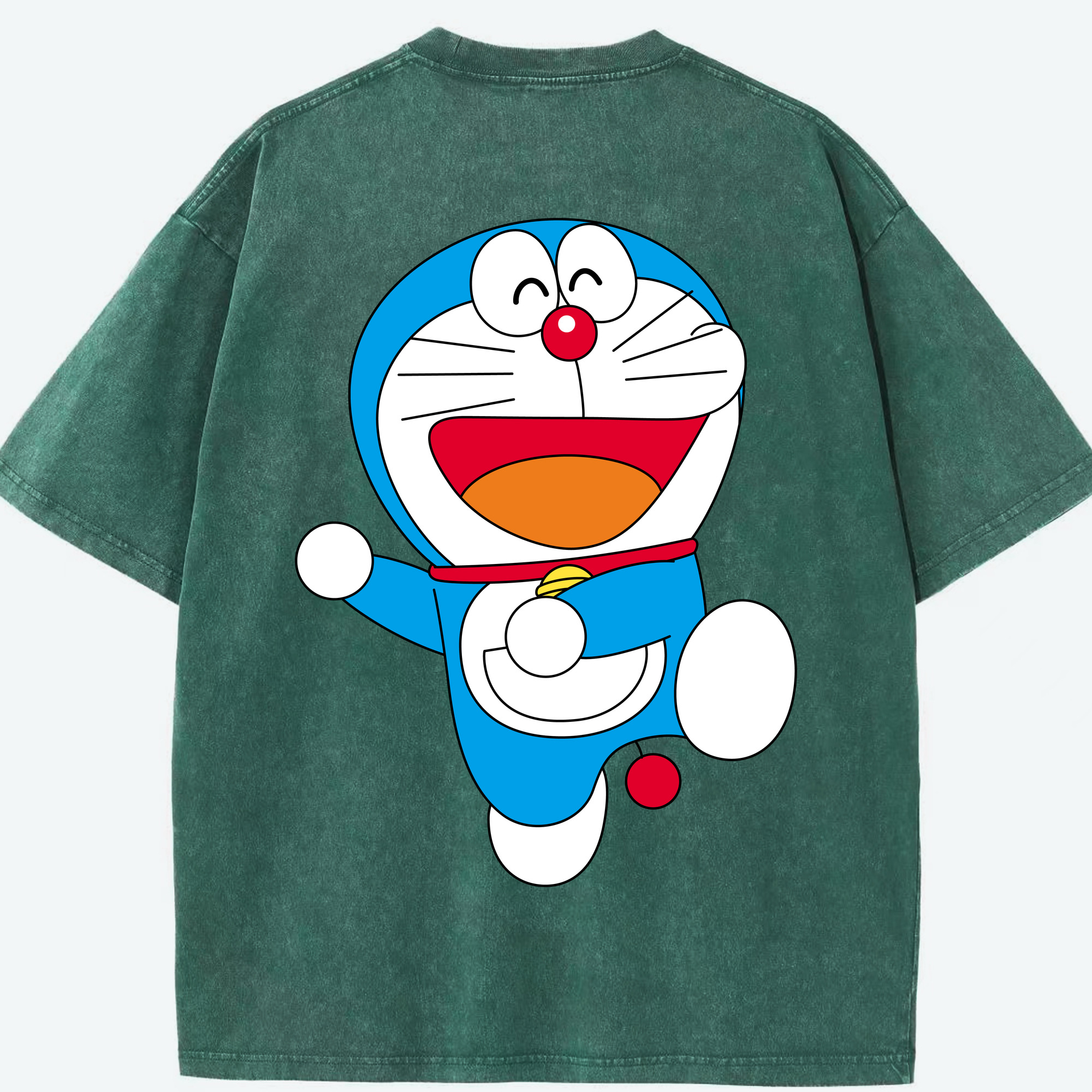 （画像用） ドラえもん Doraemon 綿100% ヴィンテージ風 半袖Tシャツ（背面プリント）